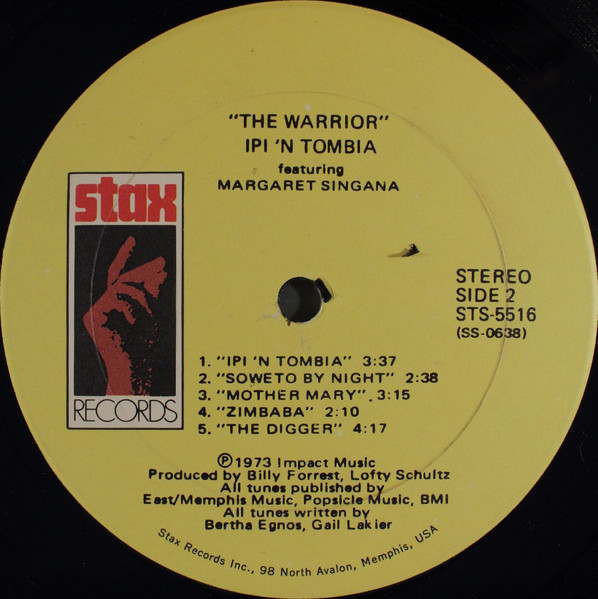 Ipi-Tombi Featuring Margaret Singana - The Warrior | Stax (STS-5516) - 4 Ipi-Tombi Featuring Margaret Singana - The Warrior | Stax (STS-5516) - 4