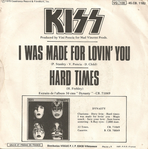 Kiss - I Was Made For Lovin' You | Casablanca (45 CB 1182) - 2 Kiss - I Was Made For Lovin' You | Casablanca (45 CB 1182) - 2