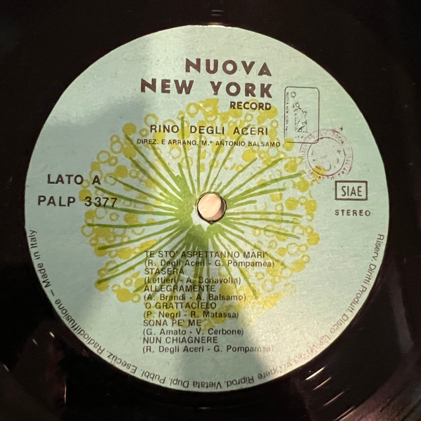 Rino Degli Aceri - Penzanno A 'Tte | Nuova New York Record (PALP 3377) - 3 Rino Degli Aceri - Penzanno A 'Tte | Nuova New York Record (PALP 3377) - 3