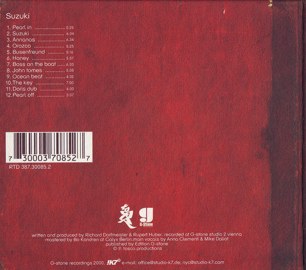 Tosca - Suzuki | G-Stone Recordings (K7 085CD) - 2 Tosca - Suzuki | G-Stone Recordings (K7 085CD) - 2