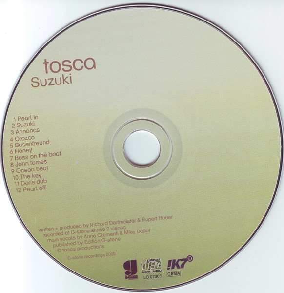 Tosca - Suzuki | G-Stone Recordings (K7 085CD) - 3 Tosca - Suzuki | G-Stone Recordings (K7 085CD) - 3