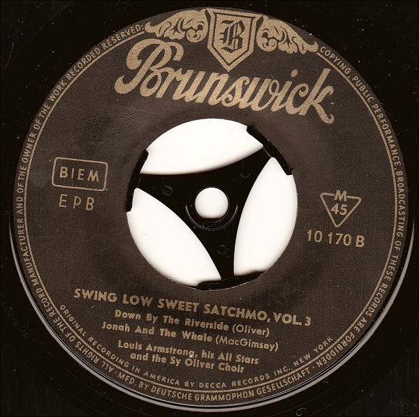 Louis Armstrong And His All-Stars And The Sy Oliver Choir - Swing Low Sweet Satchmo, Vol. 3 | Brunswick (10 170 EPB) - 4 Louis Armstrong And His All-Stars And The Sy Oliver Choir - Swing Low Sweet Satchmo, Vol. 3 | Brunswick (10 170 EPB) - 4