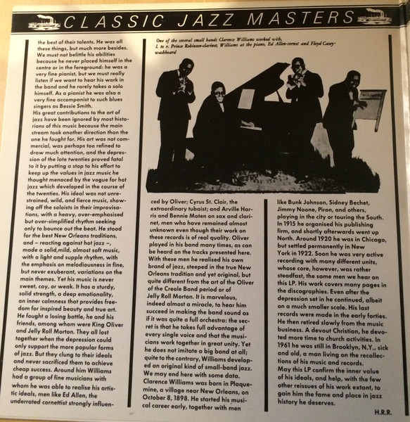 Clarence Williams And His Orchestra - Clarence Williams Orchestra With King Oliver & Bennie Moten | Classic Jazz Masters (CJM 88510) - 2