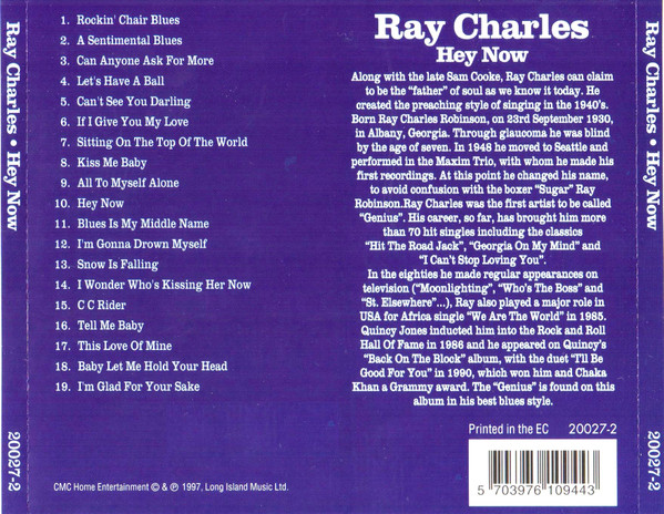 Ray Charles - Hey Now | CMC Home Entertainment (20027-2) - 2