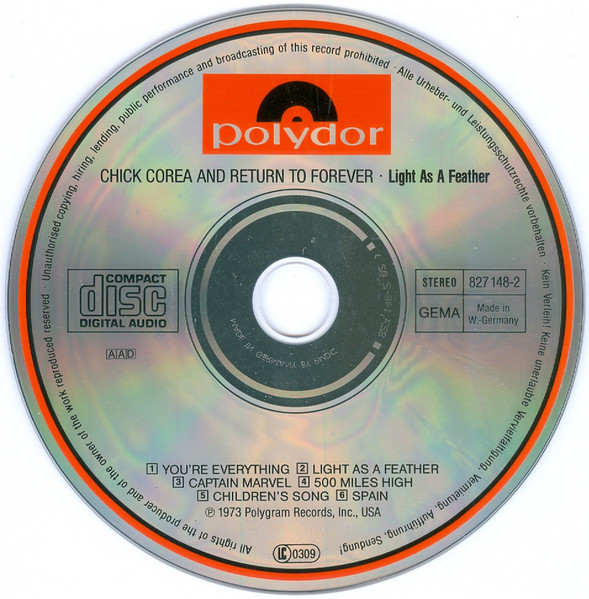 Chick Corea And Return To Forever - Light As A Feather | Polydor (827-148-2) - 3 Chick Corea And Return To Forever - Light As A Feather | Polydor (827-148-2) - 3