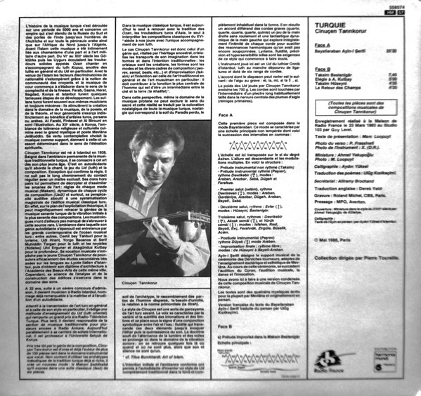 Cinuçen Tanrıkorur - Turquie | Ocora (558.574) - 2 Cinuçen Tanrıkorur - Turquie | Ocora (558.574) - 2