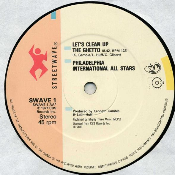 Jean Carn / Philadelphia International All Stars - Was That All It Was / Let's Clean Up The Ghetto | Streetwave (SWAVE 1) - 4