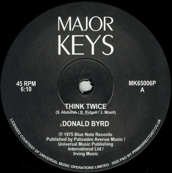 Donald Byrd - Think Twice | Major Keys (MK65006)