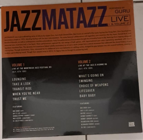 Guru - Jazzmatazz Live Volume 1 & 2 | Some Dude Recordings (SDUDE029) - 2 Guru - Jazzmatazz Live Volume 1 & 2 | Some Dude Recordings (SDUDE029) - 2