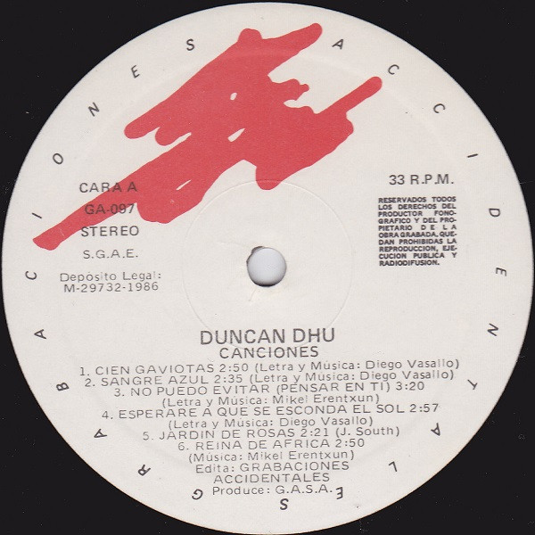 Duncan Dhu - Canciones | Grabaciones Accidentales (GA-097) - 3