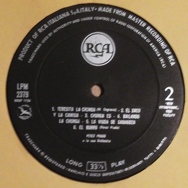 Perez Prado And His Orchestra - La Chunga | RCA Victor (LPM 2379) - 4 Perez Prado And His Orchestra - La Chunga | RCA Victor (LPM 2379) - 4