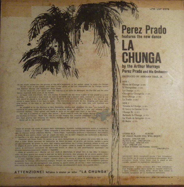 Perez Prado And His Orchestra - La Chunga | RCA Victor (LPM 2379) - 2 Perez Prado And His Orchestra - La Chunga | RCA Victor (LPM 2379) - 2