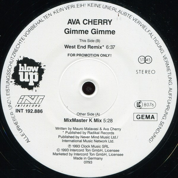 Ava Cherry - Gimme Gimme | Blow Up (INT 192.886)