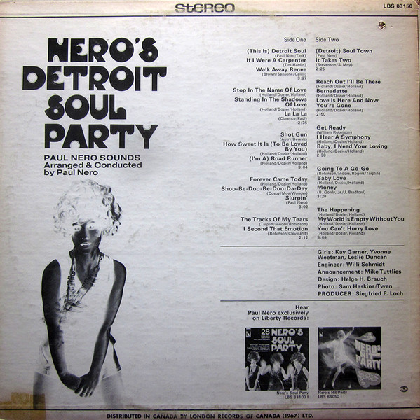 The Paul Nero Sounds - Nero's Detroit Soul Party [Vinyl] | Liberty (LBS 83150) - 2