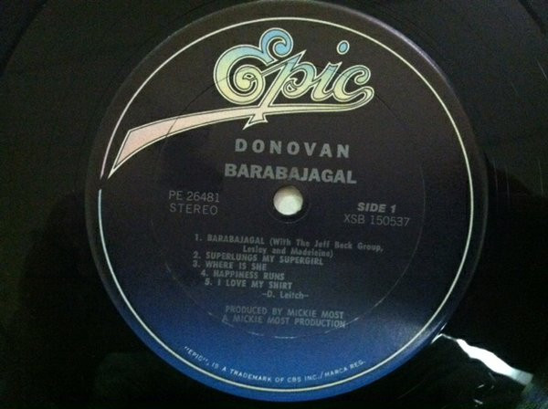 Donovan - Barabajagal | Epic (PE 26481) - 3