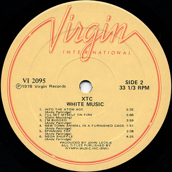 XTC - White Music | Virgin International (VI 2095) - 4