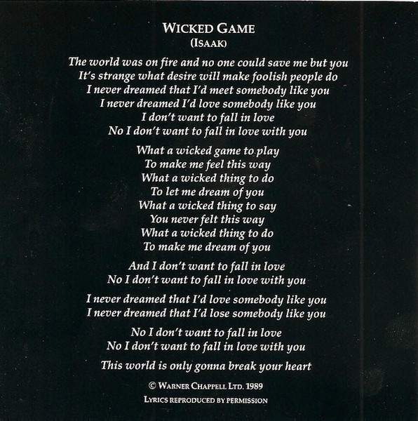 Chris Isaak - Wicked Game | Reprise Records (7599-26513-2) - 4 Chris Isaak - Wicked Game | Reprise Records (7599-26513-2) - 4