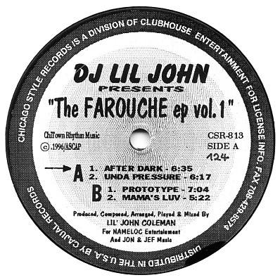 Lil' John Coleman - The Farouche EP Vol. 1 | Chicago Style Records (CSR-813)