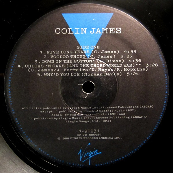 Colin James - Colin James | Virgin (1-90931) - 3
