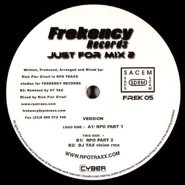 Rick Pier O'Neil - Just For Mix 2 | Frekency Records (FREK 05) - 2