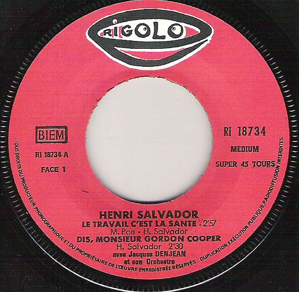 Henri Salvador - Le Travail C'est La Santé | Rigolo (Ri 18.734) - 3