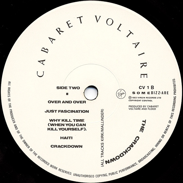 Cabaret Voltaire - The Crackdown | Virgin (CV 1) - 4