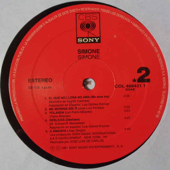 Simone - Simone | CBS/Sony (COL 468431 1) - 3