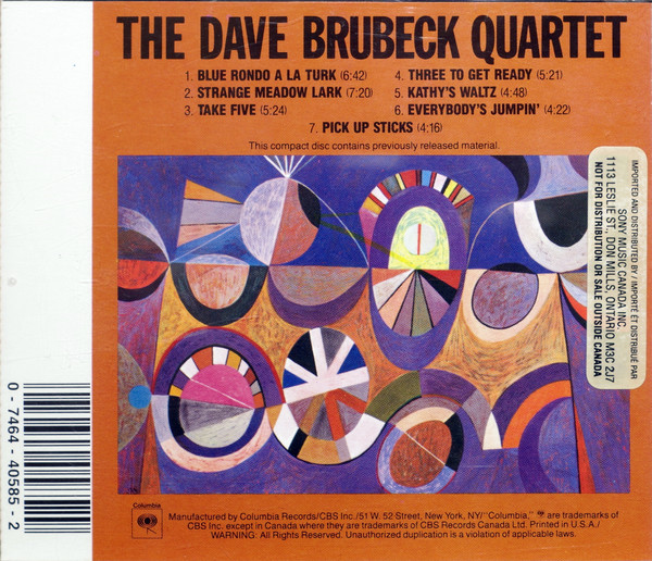 The Dave Brubeck Quartet - Time Out [CD] | Columbia (CK 40585) - 2