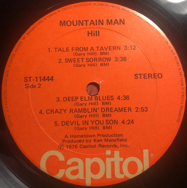 Gary Hill - Mountain Man | Capitol Records (ST-11444) - 3 Gary Hill - Mountain Man | Capitol Records (ST-11444) - 3