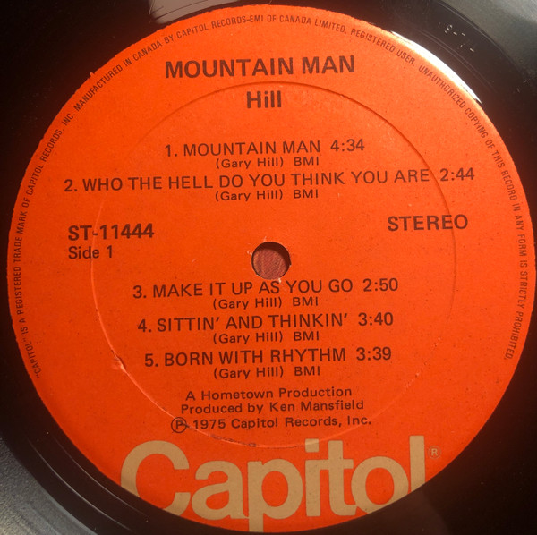 Gary Hill - Mountain Man | Capitol Records (ST-11444) - 2 Gary Hill - Mountain Man | Capitol Records (ST-11444) - 2