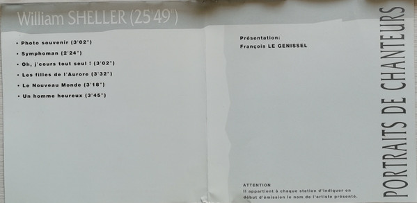 William Sheller - Portraits De Chanteurs N. 7 | Ofredia (OF 02937) - 3