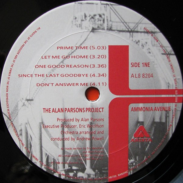 The Alan Parsons Project - Ammonia Avenue | Arista (AL8 8204) - 3