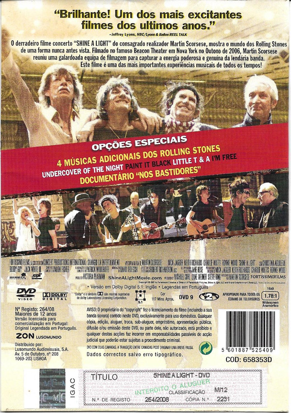 The Rolling Stones - Shine A Light | zon lusomundo (658353D) - 2