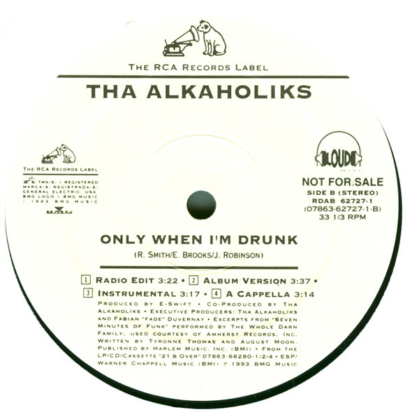 Tha Alkaholiks - Likwit / Only When I'm Drunk | RCA Records Label (RDAB-62727-1) - 2 Tha Alkaholiks - Likwit / Only When I'm Drunk | RCA Records Label (RDAB-62727-1) - 2