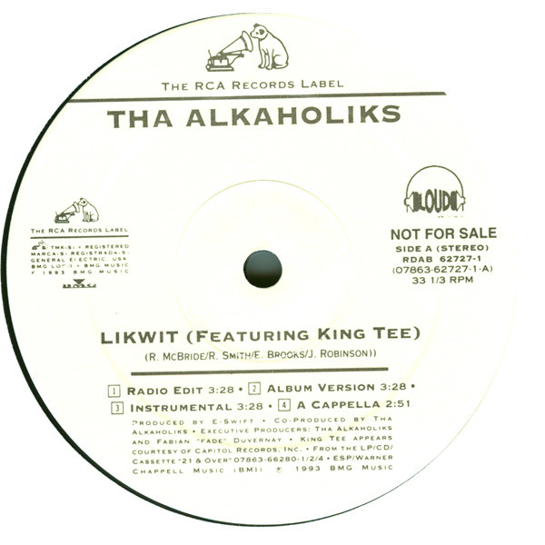 Tha Alkaholiks - Likwit / Only When I'm Drunk | RCA Records Label (RDAB-62727-1) - 3 Tha Alkaholiks - Likwit / Only When I'm Drunk | RCA Records Label (RDAB-62727-1) - 3