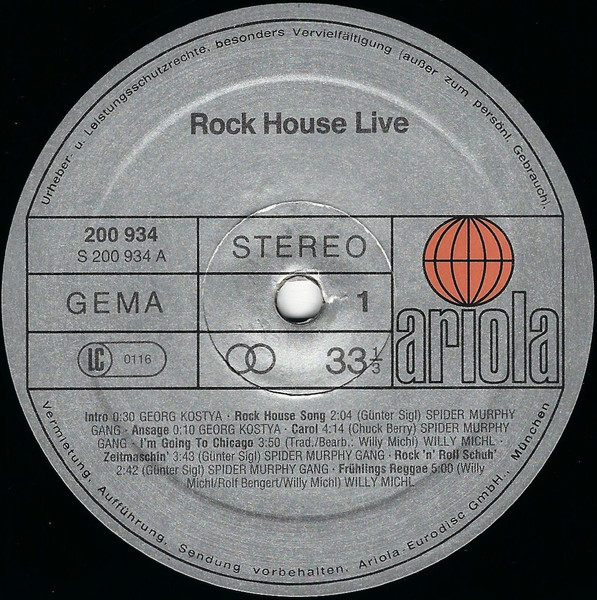 Various - Rock House Live | Ariola (200 934) - 3