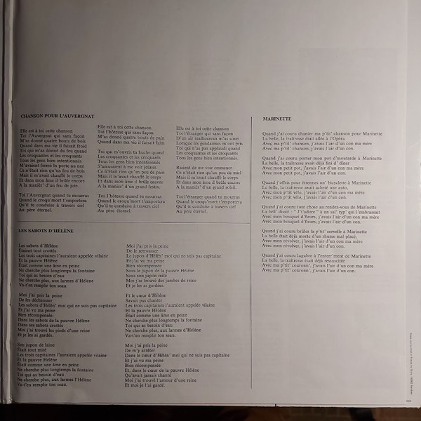 Georges Brassens - 3 - Chanson Pour L'Auvergnat [Vinyl] | Philips (9101 045) - 3