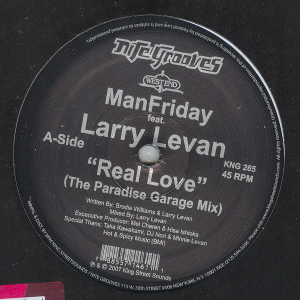 Man Friday Feat. Larry Levan - Real Love | Nite Grooves (KNG 265) - 2