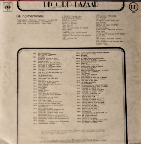 Various - Gli Indimenticabili | Record Bazaar (RB 8) - 2 Various - Gli Indimenticabili | Record Bazaar (RB 8) - 2