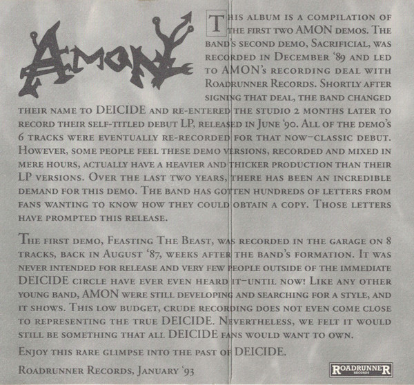 Deicide - Amon: Feasting The Beast [Cassette] | Roadrunner Records (RR 9111-4) - 5