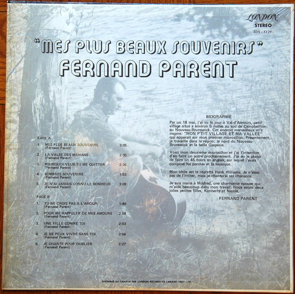 Fernand Parent - Mes Plus Beaux Souvenirs | London Records (SDS 5129) - 2