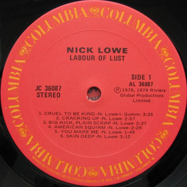 Nick Lowe - Labour Of Lust | Columbia (JC 36087) - 3
