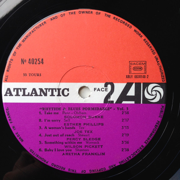 Various - Formidable Rhythm And Blues (Vol. 3) | Atlantic (40 254) - 4 Various - Formidable Rhythm And Blues (Vol. 3) | Atlantic (40 254) - 4