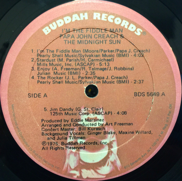 Papa John Creach & The Midnight Sun - I'm The Fiddle Man | Buddah Records (BDS 5649) - 3