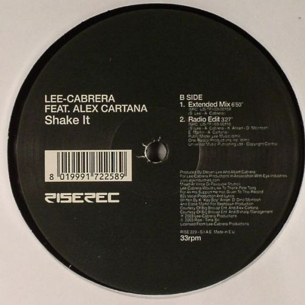 Lee-Cabrera - Shake It | Rise (RISE 229) - 2