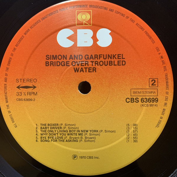 Simon & Garfunkel - Bridge Over Troubled Water | CBS (63699) - 4 Simon & Garfunkel - Bridge Over Troubled Water | CBS (63699) - 4