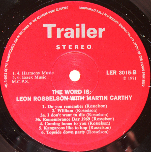 Leon Rosselson With Martin Carthy And Roy Bailey - The Word Is Hugga Mugga Chugga Lugga Humbugga Boom Chit | Trailer (LER 3015) - 4 Leon Rosselson With Martin Carthy And Roy Bailey - The Word Is Hugga Mugga Chugga Lugga Humbugga Boom Chit | Trailer (LER 3015) - 4