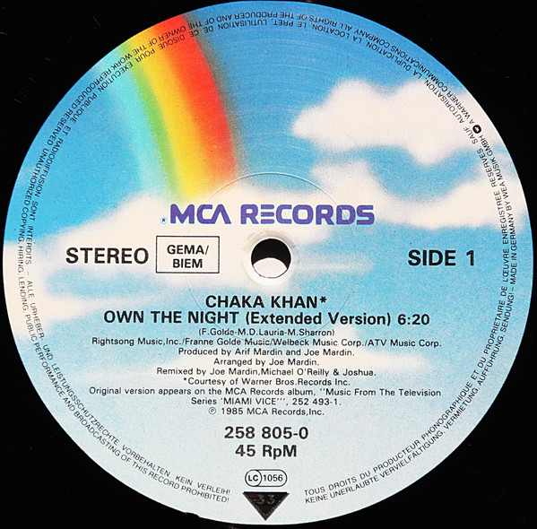 Chaka Khan - Own The Night (12" Version) | MCA Records (258 805-0) - 3 Chaka Khan - Own The Night (12" Version) | MCA Records (258 805-0) - 3