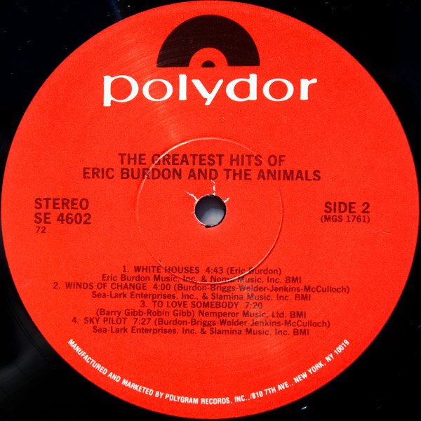Eric Burdon & The Animals - The Greatest Hits Of Eric Burdon And The Animals | Polydor (SE-4602) - 4 Eric Burdon & The Animals - The Greatest Hits Of Eric Burdon And The Animals | Polydor (SE-4602) - 4