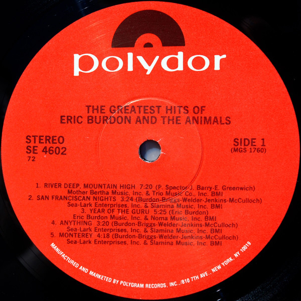 Eric Burdon & The Animals - The Greatest Hits Of Eric Burdon And The Animals | Polydor (SE-4602) - 3 Eric Burdon & The Animals - The Greatest Hits Of Eric Burdon And The Animals | Polydor (SE-4602) - 3